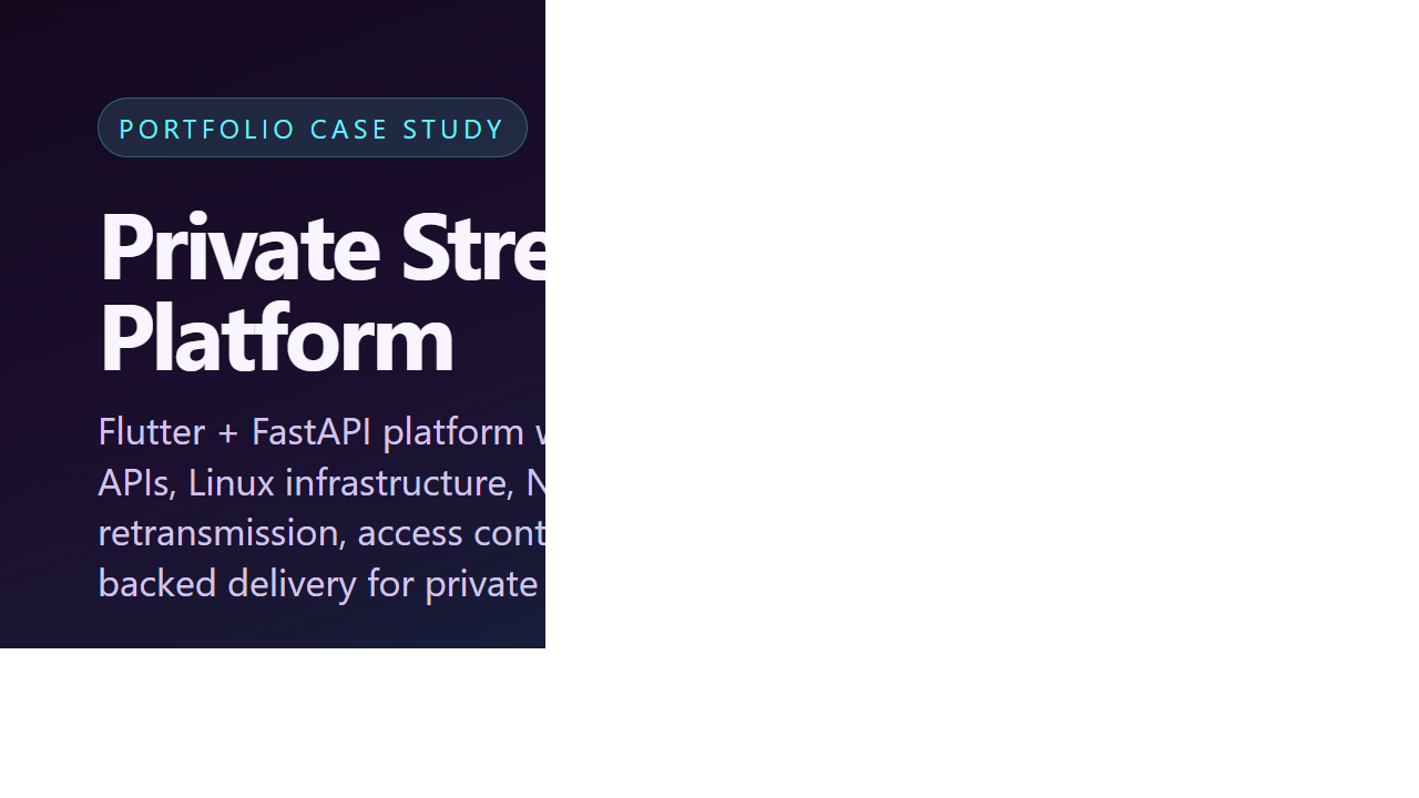 Private Streaming Platform